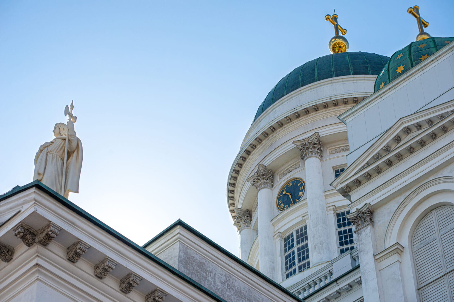Helsinki Cathedral closeup bottom view